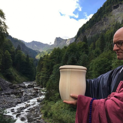 River Burial and memorial service with abbot Reding