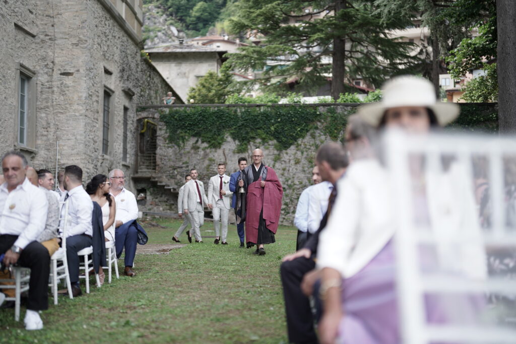 Lake Como Wedding Speaker Zen Monk Marcel Reding at the Palazzo Gallio in Italy