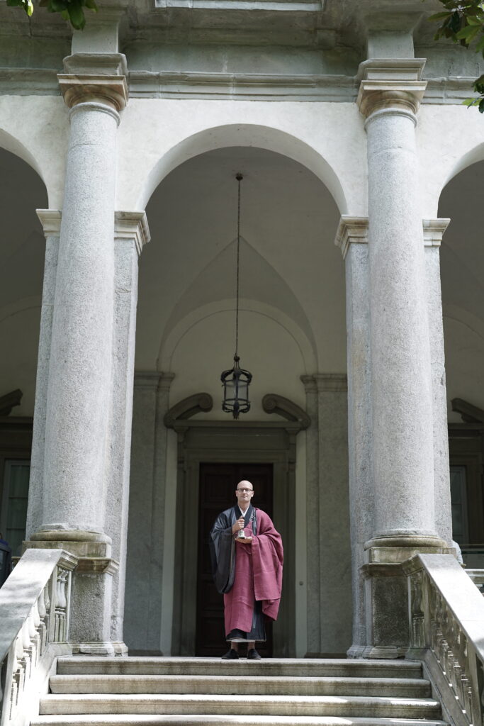 Lake Como Wedding Speaker Zen Monk Marcel Reding at the Palazzo Gallio in Italy