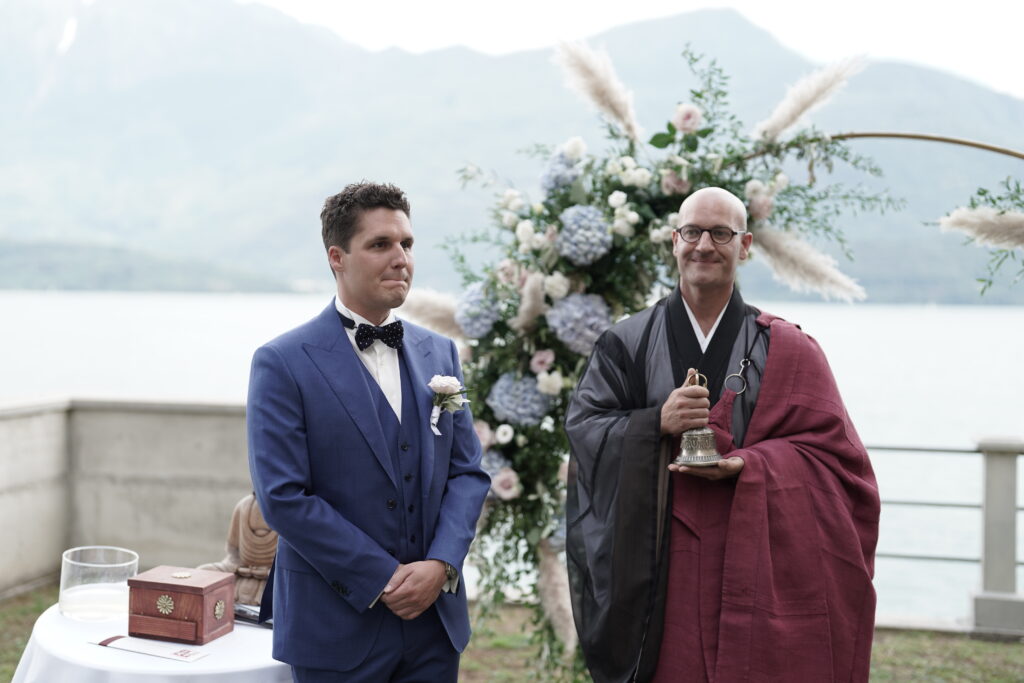 Lake Como Wedding Speaker Zen Monk Marcel Reding at the Palazzo Gallio in Italy