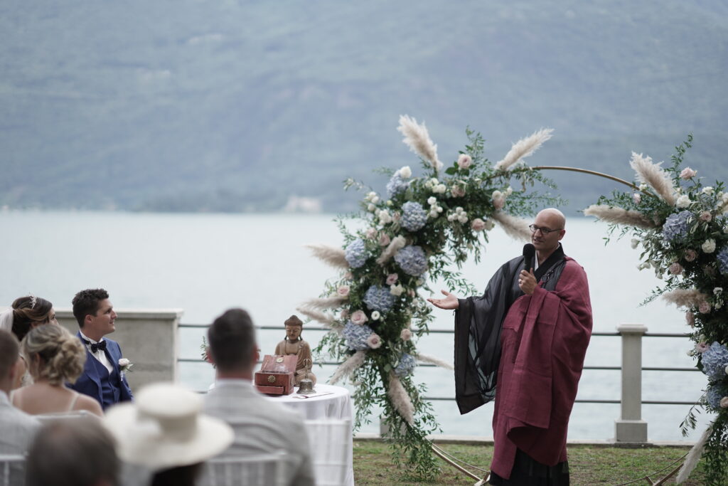 Lake Como Wedding Speaker Zen Monk Marcel Reding at the Palazzo Gallio in Italy