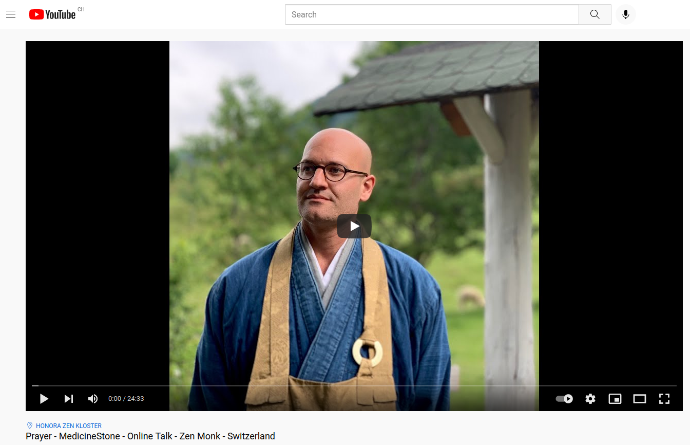 Dharma online meditation with swiss zen master Reding from Switzerland