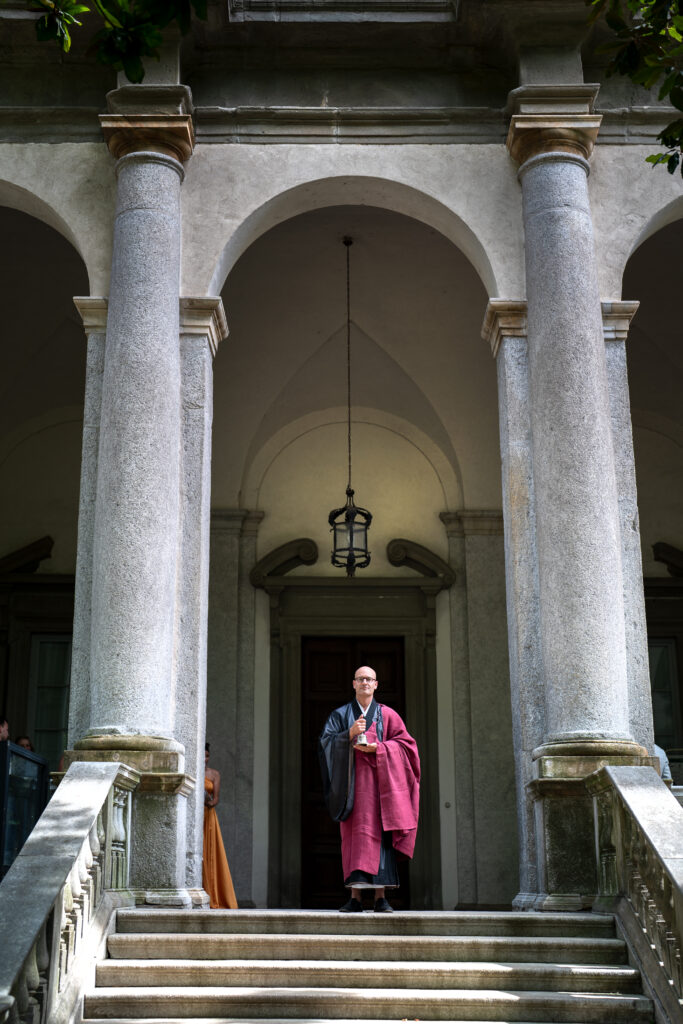 Lake Como Wedding Speaker Zen Monk Marcel Reding at the Palazzo Gallio in Italy