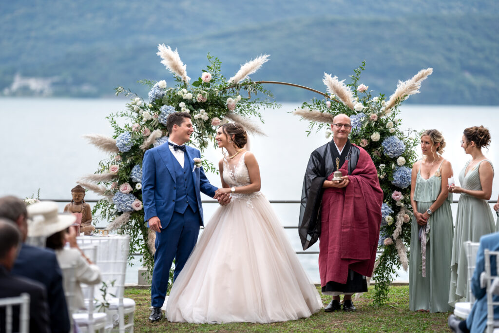 für ihre Hochzeit am Comer See im Palazzo Gallio