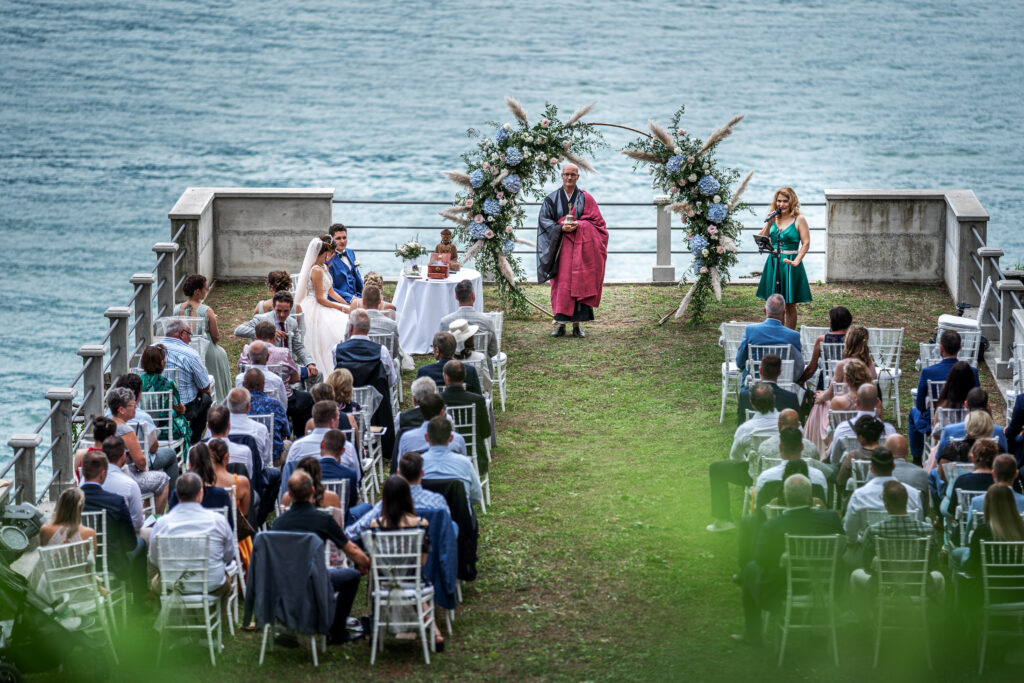 für ihre Hochzeit am Comer See im Palazzo Gallio