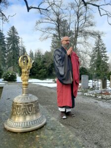 Abbot reding swiss zen monk from the honora zen monastery is your funeral orator